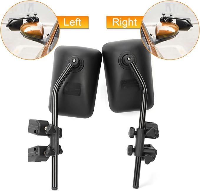 Clip-On Mirror Extenders for Towing - 360° Adjustable Side Mirror Extensions with Flat Locking Design，Tool-Free Installation compatible with RV, SUV, Trucks, Vans, Trailers (1 Pair)