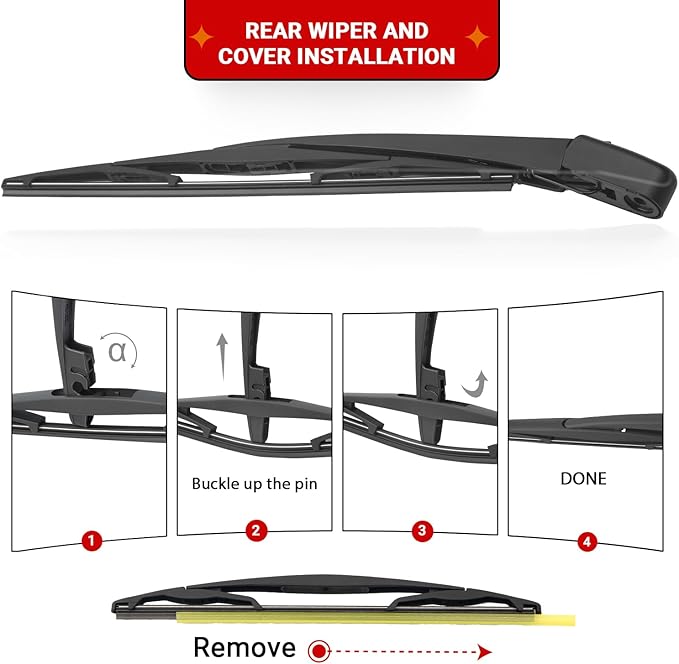 Windshield Wiper Blades Replacement for 2012-2018 Subaru Forester / 2015-2019 Subaru Outback Original Factory Quality Front Rear Wipers Blade Set for My Car - 26" 17" 14" (Pack of 3)
