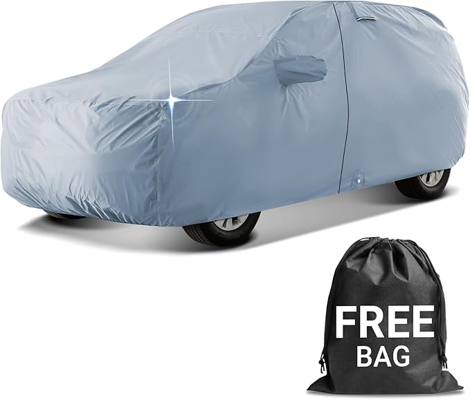 iCarCover Premium SUV Car Cover for 1978-1996 Ford Bronco w/o Spare Tire, Waterproof Car Cover for All Weather, Rain Snow UV Sun Protector for Automobiles, Full Exterior Covers Indoor Outdoor