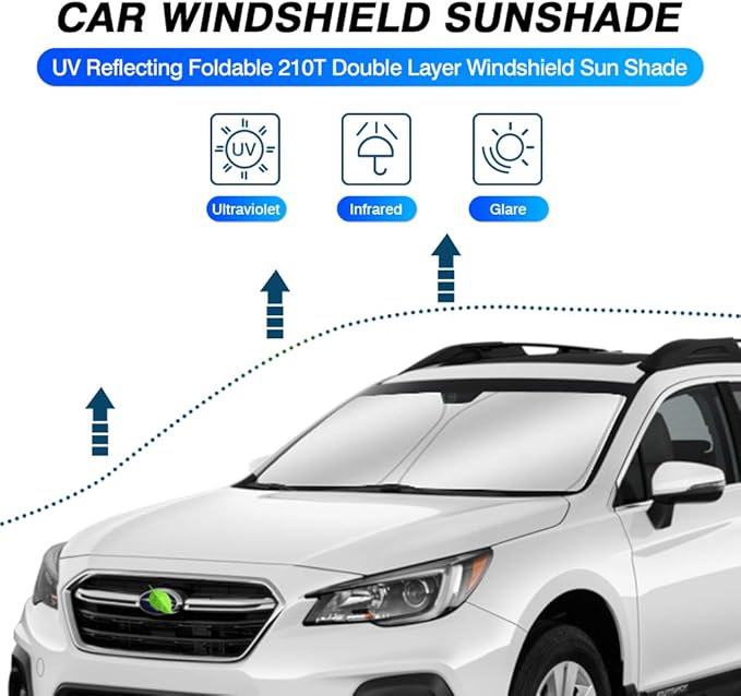 KUST Windshield Sun Shade for 2015 2016 2017 2018 2019 Subaru Outback Wagon Sunshade Window Sun Visor Protector Foldable Blocks UV Rays Keep Your Car Cooler