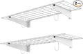 WALMANN 2 Pack Garage Wall Shelves, 45x15 inch Wall Mounted Storage Shelves for Garage Heavy Duty Wall Shelving, Holds Up to 220 Lbs(White)