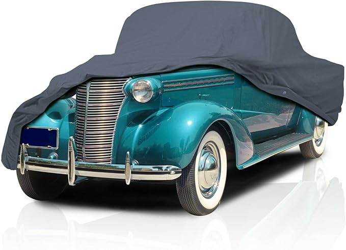 5 Layer Car Cover for Cadillac Series 75 1939, Semi Custom Fit Full Coverage Pollution, Dust, Sun, Snow, Rain, Hail All Weather Protection, Breathable