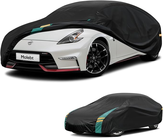 Coupe Car Cover Waterproof All Weather for Automobiles, Universal Fit for Porsche Boxster, Nissan 370Z/350Z, BMW Z4, Subaru BRZ, etc. Rain Winter Sun Protection. (Length: 166"-178")