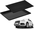 Uiifan 1 Set 27'' x 20''x 1.4'' Oil Drain Drip Pan for Car with Square No Splatter Pad Oil Drip Tray with Mat for Under Car Transmission Garage Automotive Driveway to Keep Floor Clean, Black