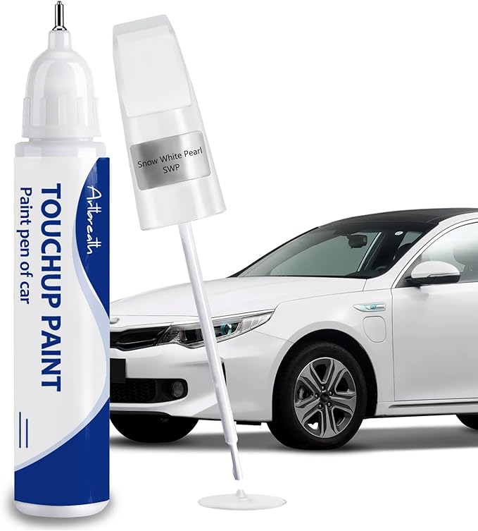 Snow White Pearl(SWP) Touch Up Paint for Kia-Exact Match–Chips and Nicks Car Paint Scratch Repair Kit Automotive Paint Pen for Forte/K5/Optima-models/Seltos/Sorento/Telluride