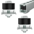 SKTREX Trolley Roller Wheels Limit Trolley Assembly Positioning for Unistrut Strut Channel with 1-5/8" Wide and All 1-5/8" or Taller Strut Channel Pack of 2