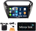 Kunfine Car Android Navigation Stereo GPS Radio Reverse Camera Display 9" IPS Touchscreen Headunit Tablet Pad Media Player for Peugeot 301 2013-2022, if Applicable Quad Core 1G+16G Matte Black