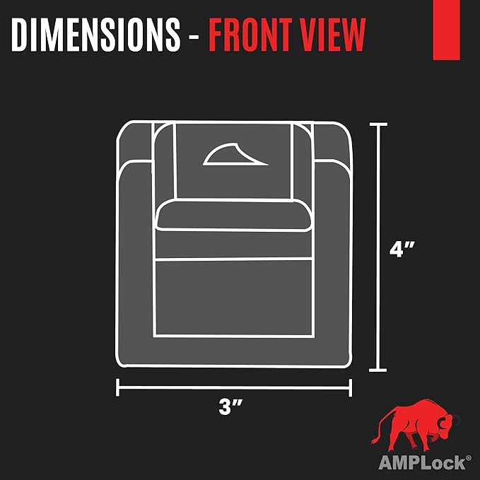 AMPLock - U-BRU2516 2 5/16" Heavy Duty Ball Coupler Lock - Square Edge Design - Patented Boat Travel Trailer Hitch Locks, 2-Parts Anti Theft Trailer Hitch Lock, RV Accessories, Push & Locking System