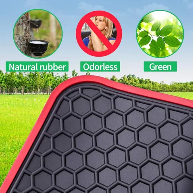Car Floor Mats Custom Fit for Kia Sportage 2023 2024 2025（Hybrid Only） Odorless Washable Heavy Duty Rubber (All Weather) Floor Liners Set Black