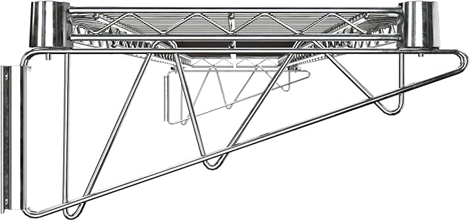14" x 60" Chrome Wire Wall Mount Shelf