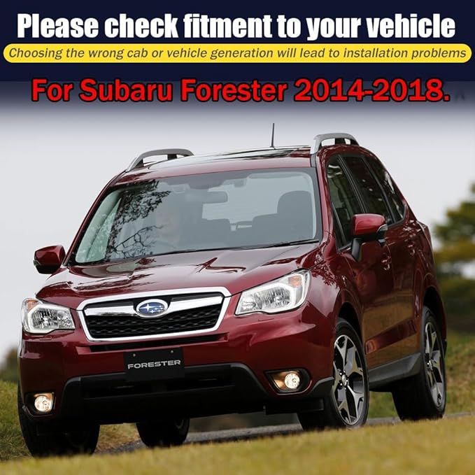 Rain Guards for Forester 2014-2018, Tape-on Side Window Deflectors for Subaru Forester, Window Visors for Subaru Cars, Car Accessories 4 Rain Guards ＆ 2 Car Coasters