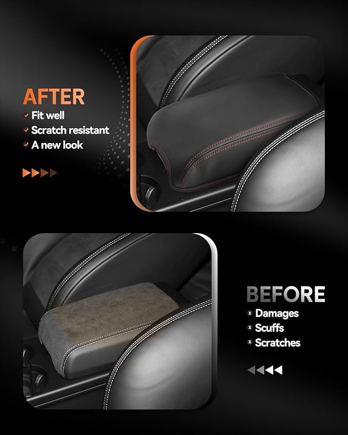 CDEFG for 2015-2025 Porsche Macan Center Console Cover Armrest Cover for Macan (Base, T, S, GTS) 2020 2021 2022 2023 2024 2025 Accessories Console armrest Protector