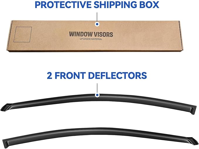 Window Visors Rain Guards for 2006-2011 Honda Civic Coupe, Out-Channel Window Vent Wind Deflectors Visors Shades for 06 07 08 09 10 11 Civic 2Door