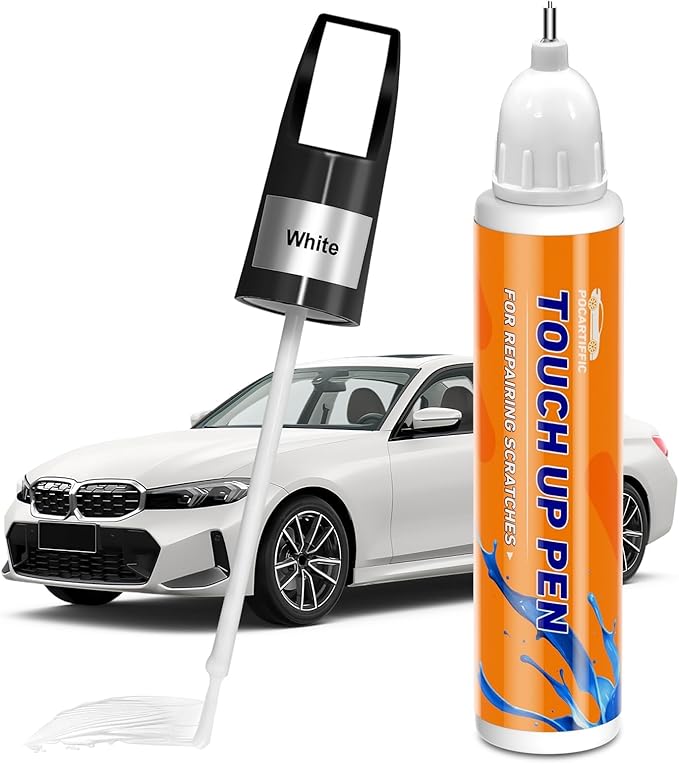 White Touch Up Paint for Car, Car Paint Scratch Repair, White Car Paint Touch Up, Auto Paint Repair Pen, Color Accurate Scratch Remover