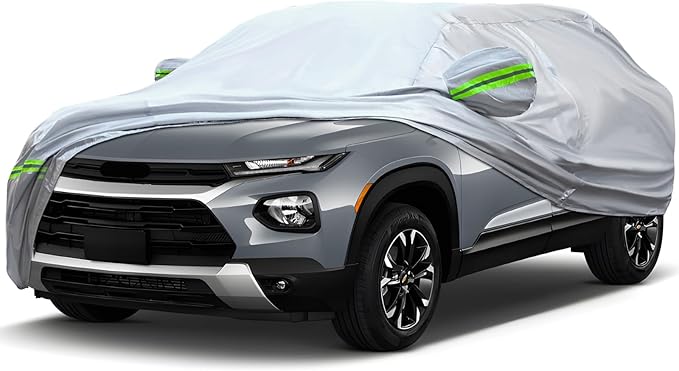 KEYOOG 6-Layer Full Car Cover is All-Weather Waterproof, Universal in All Seasons, Snow Prevention, Rainproof, Acid Rainproof, Sunscreen, Ultraviolet-Proof, Applicable to SUV and MPV (Up to 180")