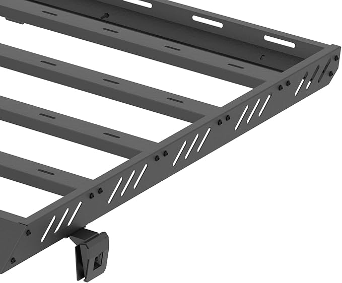 Roof Rack Cargo Basket with 4PCS LED Light Bar Compatible for 1997-2006 Jeep Wrangler TJ 2 Doors Hardtop, Luggage Racks Rooftop Storage Carrier (Black)