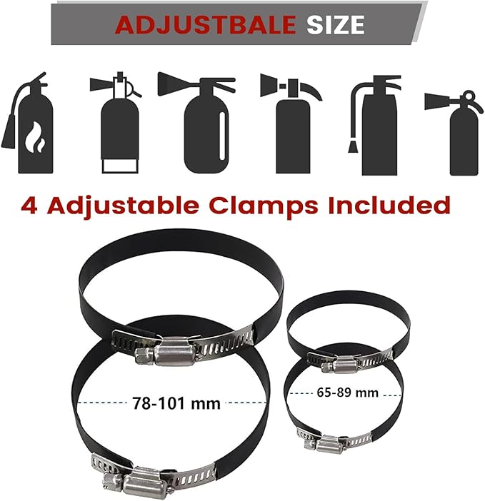 MOLLE Panel Fire Extinguisher Mount Kit-Quick Release Car Fire Extinguisher Mount Bracket for 1-2in Tactical Rigid MOLLE Panel Holes.Fire Extinguisher Holder Fits MOLLE Panels Accessories for Vehicle.