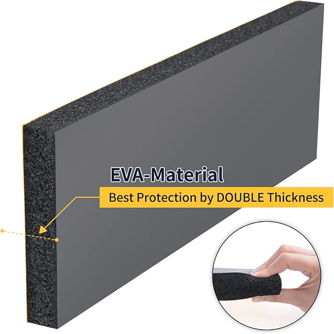 Garage Wall Protector, 4 Pack Garage Car Door Protector Bumper Guard for Car Doors Anti-Collision Waterproof Inflaming Ultra Self Adhesive EVA Foam for Warehouse (4 Pack: 16-17/32" x 5-29/32" x .79)