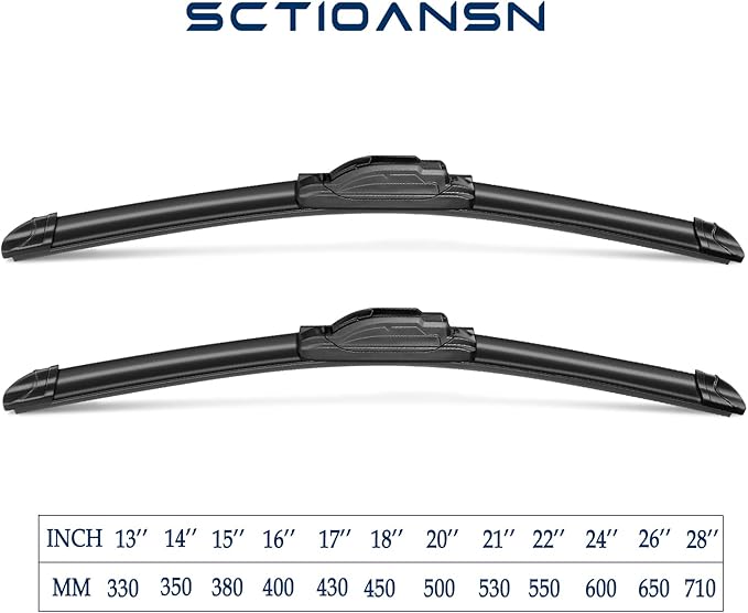 3Pcs Honda Odyssey Windshield Wipers 2005-2023, All Seasons Original Equipment Automotive Replacement Silicone Windshield Wiper Blades for My Car-26"/22"/16B" (Pack of 3) J- HOOK