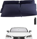 Windshield Sun Shade Umbrella Compatible with 2019-2025 Lexus ES Accessories: Custom Fit 240T Silver, Double Thickened, Foldable Sunshade Window Sun Visor, Ultimate 99% UV Blocking for 250, 300h, 350