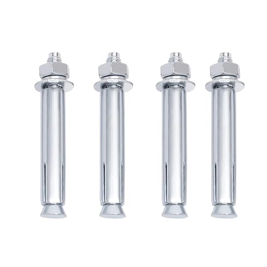Safety Bollard Post 60'' Height Bollard Post Yellow Steel Pipe Parking Barrier with 4 Anchor Bolts for Driveway Traffic Control, Garage & Parking Lot (1, 60'' H x 4.5'' D)