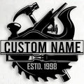 Personalized Dad's Garage Metal Sign - Papa's Workshop Sign for Dad Mechanic - Custom Name for Men, Boyfriend, Fathers Day