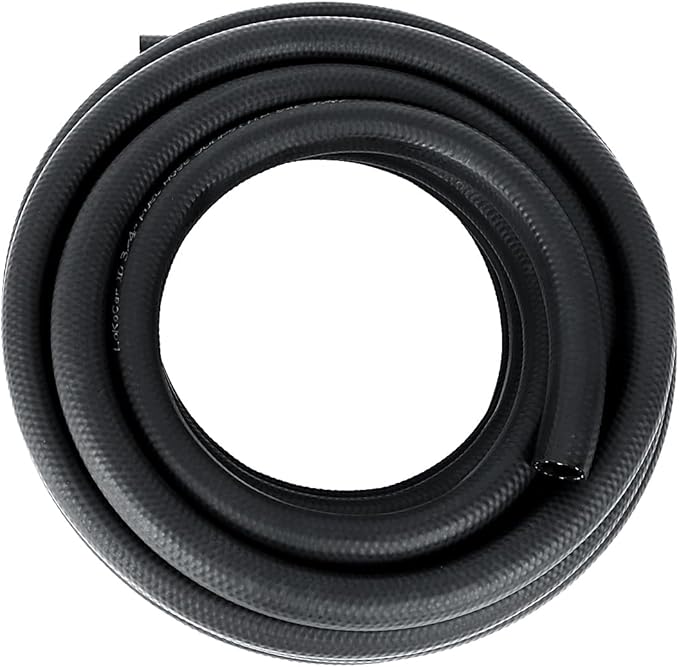 LokoCar Rubber Fuel Hose Line Push Lock 3/4" ID SAE 30R7 NBR 25ft 300PSI Black