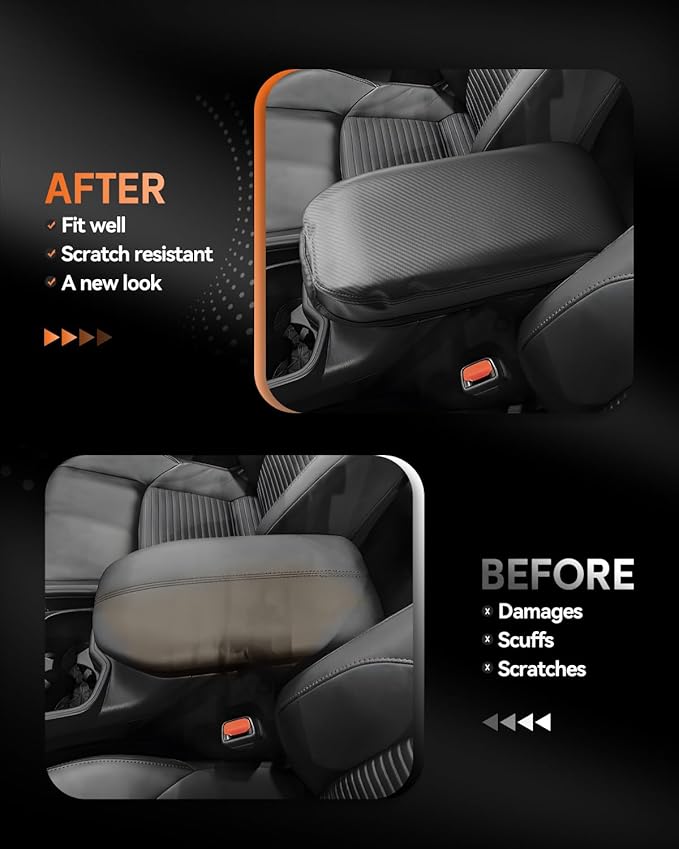 CDEFG for Toyota RAV4 2019-2025 Center Console Cover Armrest Box Cover for RAV4 (LE, XLE, XLE Premium, Limited) 2020 2021 2022 2023 2024 2025 Accessories Arm Rest Protector
