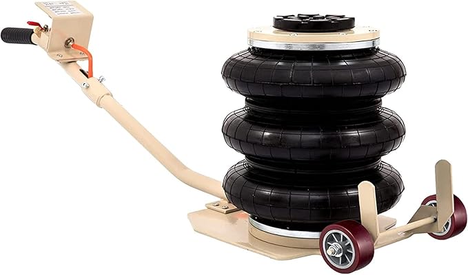 CXRCY 3 Ton Air Jack for Cars & Trucks - 6600LBS Capacity Pneumatic Airbag Jack with Long-Handle, Fast Lifting up to 16 Inch for Cars,Trucks (White Triple Bag Air Jack)