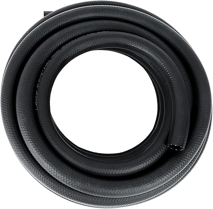 LokoCar Rubber Fuel Hose Line Push Lock 5/8" ID SAE 30R7 NBR 25ft 300PSI Black