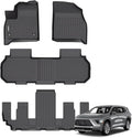 GINOWY-Floor Mats for Buick Enclave 2025, TPE All Weather Protection 2025 Enclave Car Floor Mats, Non-Slip Floor Liners Waterproof Enclave Accessories Mats,Black