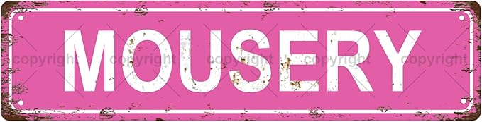 MOUSERY Space Vintage Metal Tin Street Sign Bar Cafe Garage Cave Home Room Wall Bathroom Farmhouse Garden Porch Patio Decor, 16 x 4 Inch
