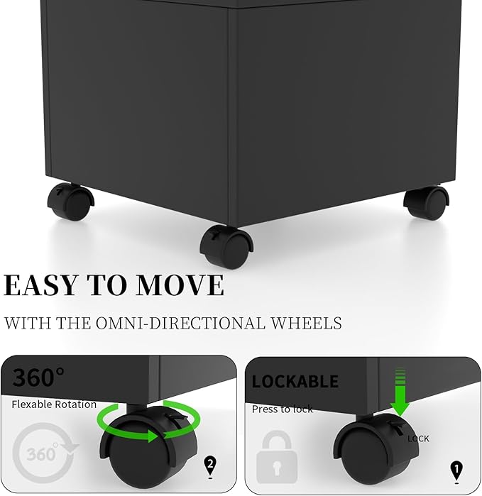 WISDOMFUR Rotating Slatwall Display Rack – 16"x16"x60" Black Spinning Tower with Wheels – Retail Display Fixture for Accessories, Hooks & Shelves