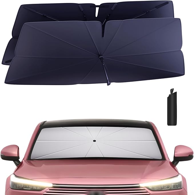 Windshield Sun Shade Umbrella: for Honda HR-V-2023-2024 2025 - Front Custom HR-V Sport Car Window Shades - Double Thickened Foldable HRV Sunshades Block UV Keep Cool