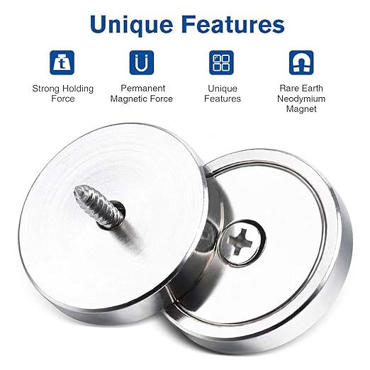 LOVIMAG 50 Pack Strong Magnets, 110 lbs Neodymium Magnets with Screws for Wall Mounting, Door Magnet for Kitchen Doors, Rare Earth Magnet for Holding Tools Lifting,Tool Organizer