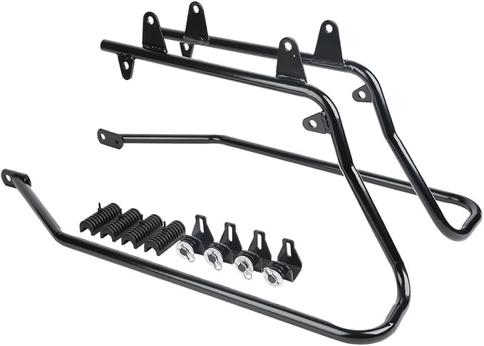 XFMT 5" Vivid Black Stretched Extended Hard Saddlebags Compatible with Harley FLH FLT