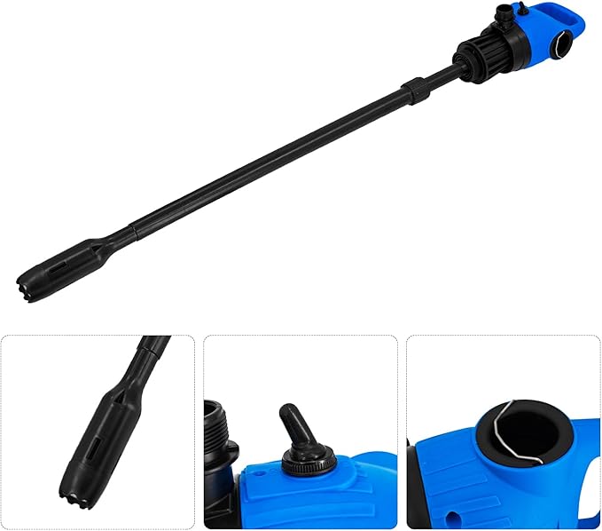 120V AC Electric Drum Pump with 12V DC Power, 55 Gallon Drum Pump with Built-in 2-Inch Bung Adapter, 5 Gallons Per Minute Flow Rate Liquid Transfer for DEF Diesel Water Antifreeze