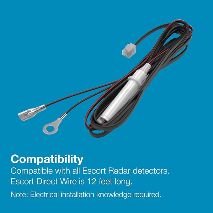 Escort MAX 360c MKII Laser Radar Detector & Escort Direct Wire Power Cord: Dual-Band Wi-Fi and Bluetooth, 360° Directional Arrows, Exceptional Range, Shared Alerts, Drive Smarter App, Black