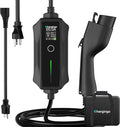 2025 Upgraded Level 1-2 Portable EV Charger,110V-240V,16Amp,NEMA 5-15 & 6-20 Plug,25 Ft EV Charging Cable, Electric Car Charger for SAE J1772 Evs/PHEVs, EV Charging Cord