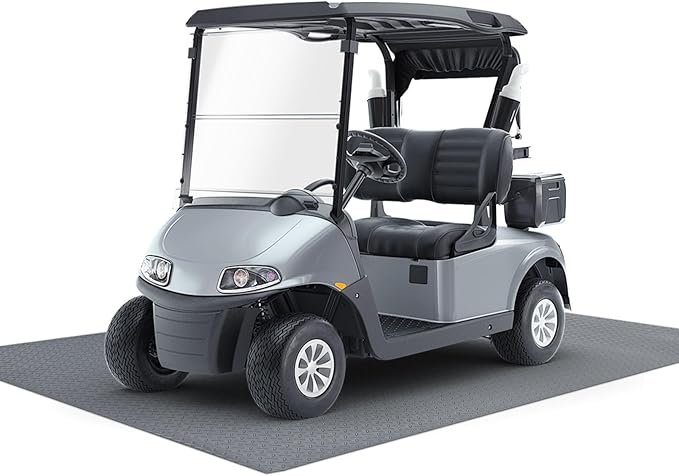 4x6 FT Garage Floor Mat, 2 Rolls 2.8mm Thickened Flooring Roll 48 sqft Diamond Plate PVC Rubber Trailer Mat, Non-Slip Floor Mat for Garage, Warehouse, Gyms, Boats, Pickup Truck, Gray