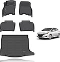 KELCSEECS® Floor Mats & Cargo Liner Custom for 2018-2025 Nissan Leaf All Weather Protection TPE Floor Liners Front& Rear Row Full Set Nissan Leaf Accessories Black