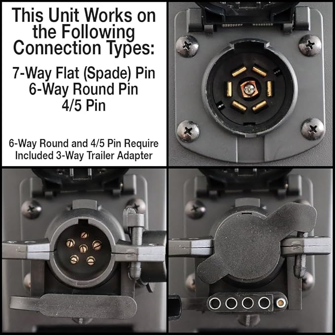 Innovative Products of America #9101 Light Ranger MUTT (7-Way Spade Pin Style with Adapter) Trailer Tester