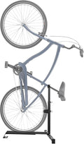 Vertical Bike Stand Floor Bicycle Rack Adjustable Upright Design, Space Saving for Living Room, Bedroom and Garage No-Damage Wall Apartment Super Stable Parking Racks, for Indoor Bike Storage