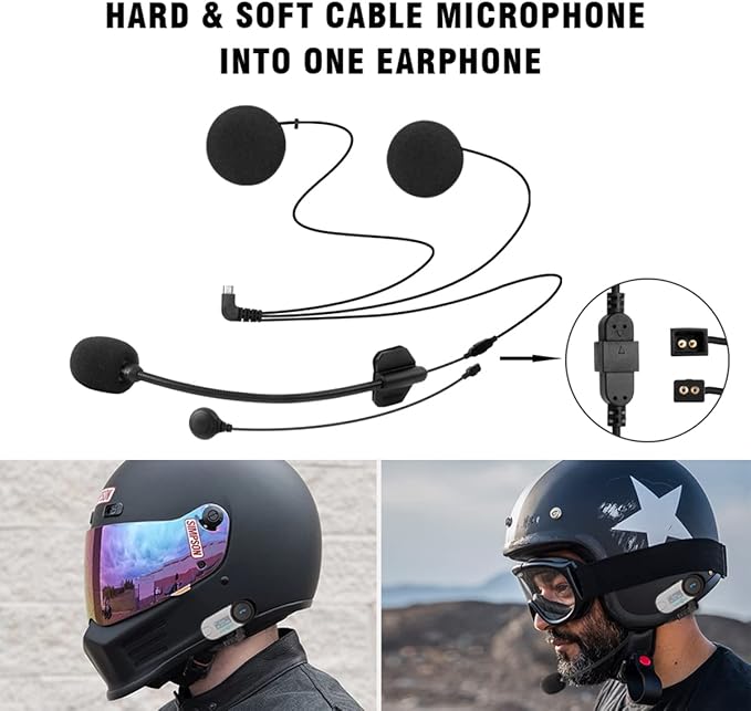 FreedConn 1pcs TCOM-SC Bluetooth Motorcycle Headset,2-3 Riders Helmet Bluetooth Intercom, Universal Communication Systems with Music Sharing/LCD Screen/FM Radio/Mobile Phone/GPS/Waterproof