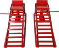 5 Ton 2 Pack Hydraulic Car Ramp Elevator 10000 Lbs for Auto Car Truck Trailer Garage Service Vehicle Ramp Lift Jack Hydraulic Lift (Red)