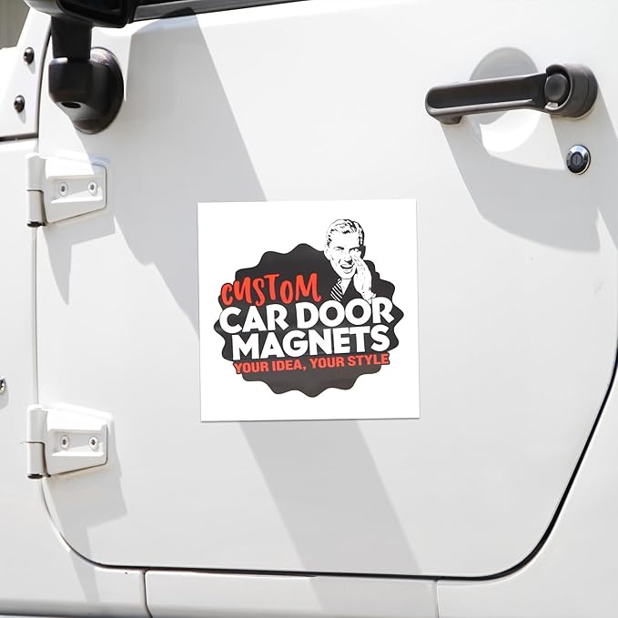 Custom Car Magnet Signs for Businesses (12" Square) 2 pk - Personalized Car Magnets for Advertising and Vehicle Promotion - Advertising Magnets for Cars Door - Professionally Printed