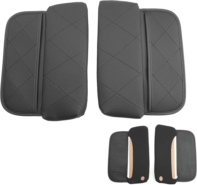 SXCY for 2024 2025 2026 BMW X5/X6/X7 Armrest Cover [Thicken Pad] 2019-2024 2025 2026 X5 Center Console Cover for 2024 2025 2026 BMW X5 Console Cover 2024 2025 2026 X5 Accessory (Add-pad with Pockets)