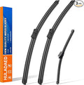 HULADAED® 24'' 21'' 13'' Windshield Wipers Replacement for Volkswagen Tiguan 2017-2007,Silicone Front Rear Wiper blades for MY Car-All Weather & Quiet(3 PACK)