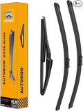 AUTOBOO 22"+20" Windshield Wipers with 11" Rear Wiper Blade Replacement for Jeep Renegade 2015 2016 2017 2018 2019 2020 2021 2022 2023-Original Factory Quality (Pack of 3)