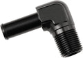 3/8 NPT Male to 1/2" Hose Barb Fitting Adapter 90 Degree Elbow Aluminum Black